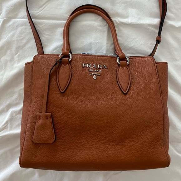 Prada Women's Brown Leather Tote// Crossbody - Picture 1 of 11